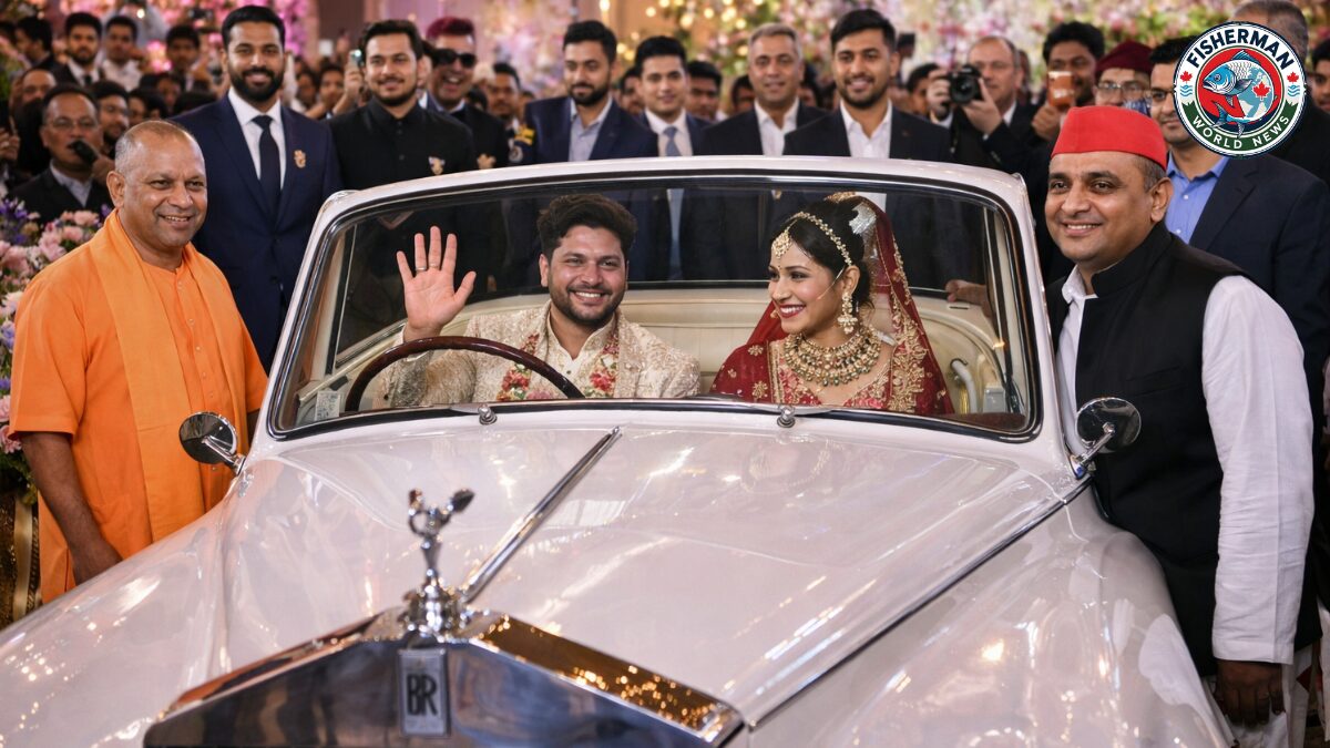 लखनऊ में कुलदीप यादव और वंशिका सिंह