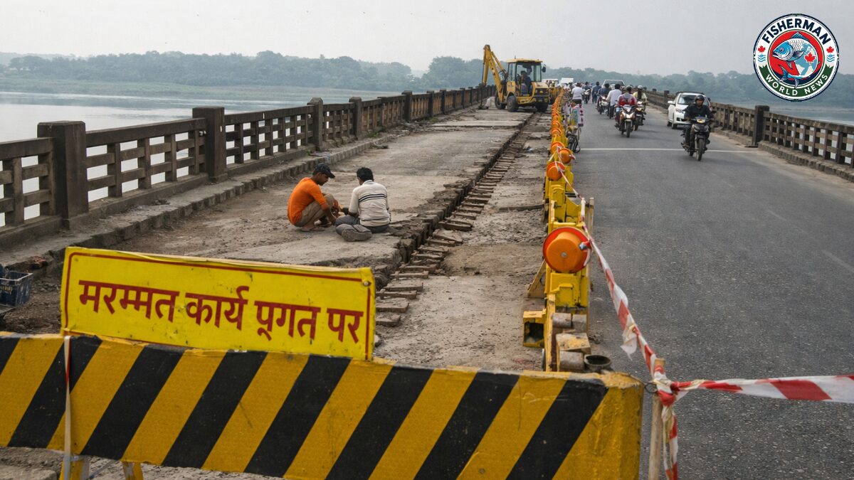 गोरखपुर में राजघाट पुल की मरम्मत शुरू