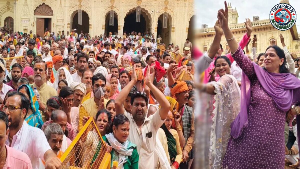 श्रद्धालु भजन पर झूमे