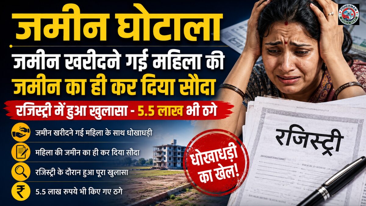गोरखपुर में जमीन खरीदने पहुंची महिला