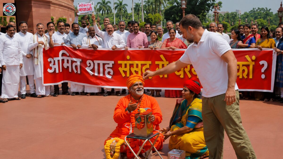 सांसदों ने संसद परिसर में 'चंदा चोरी' मुद्दे