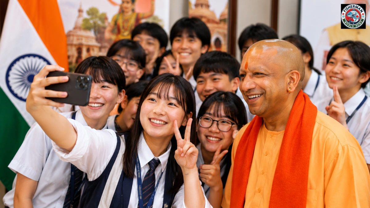 योगी आदित्यनाथ ने जापानी और भारतीय छात्रों