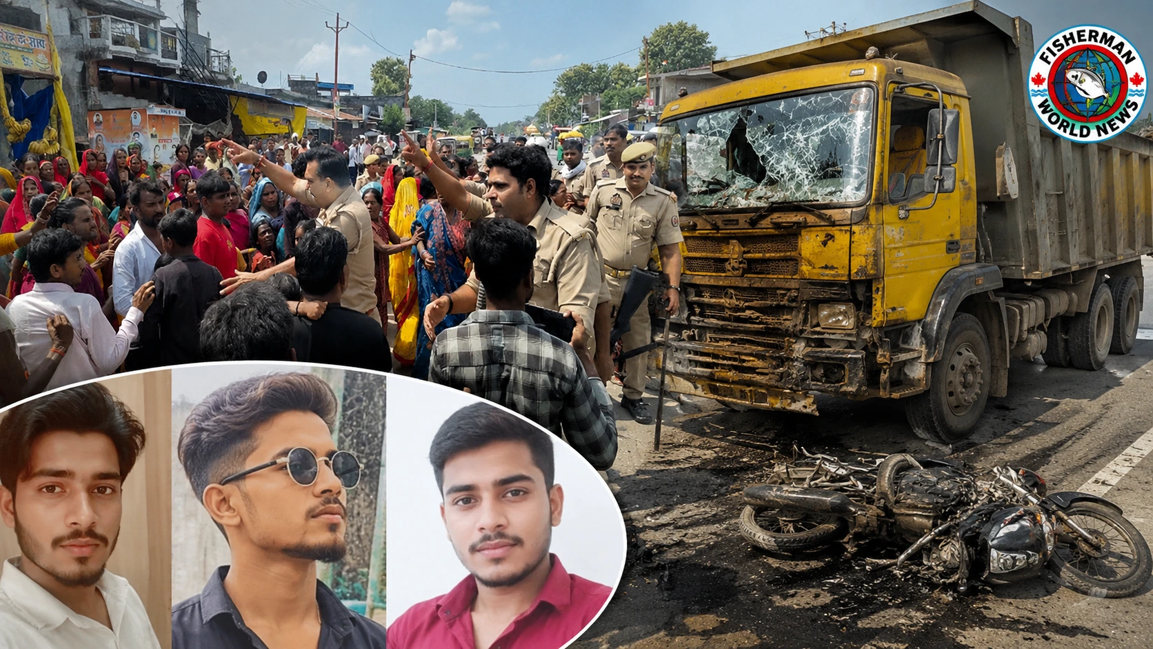 महराजगंज के निचलौल में डंपर
