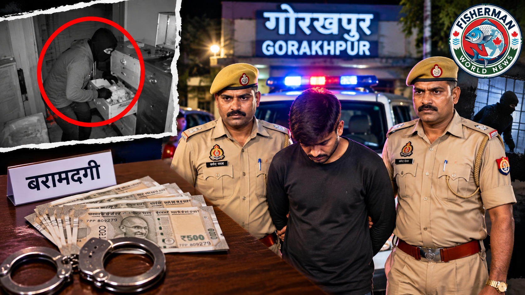 गोरखपुर के गोला में पुलिस ने नकबजनी