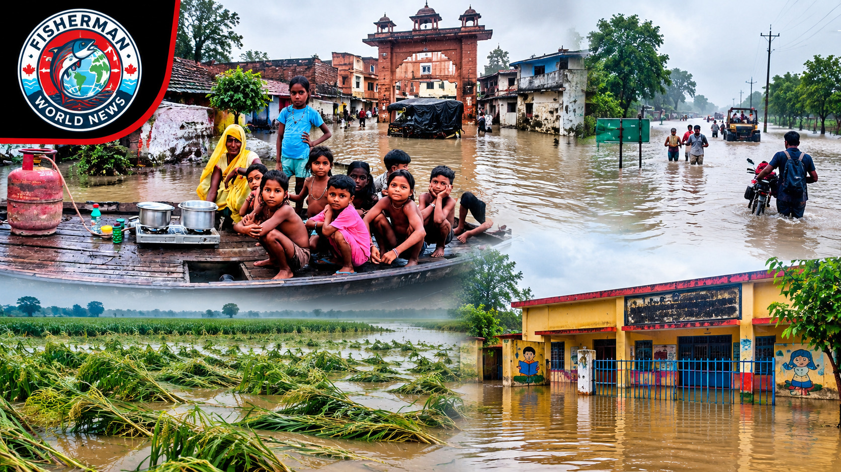 लखीमपुर खीरी में शारदा नदी