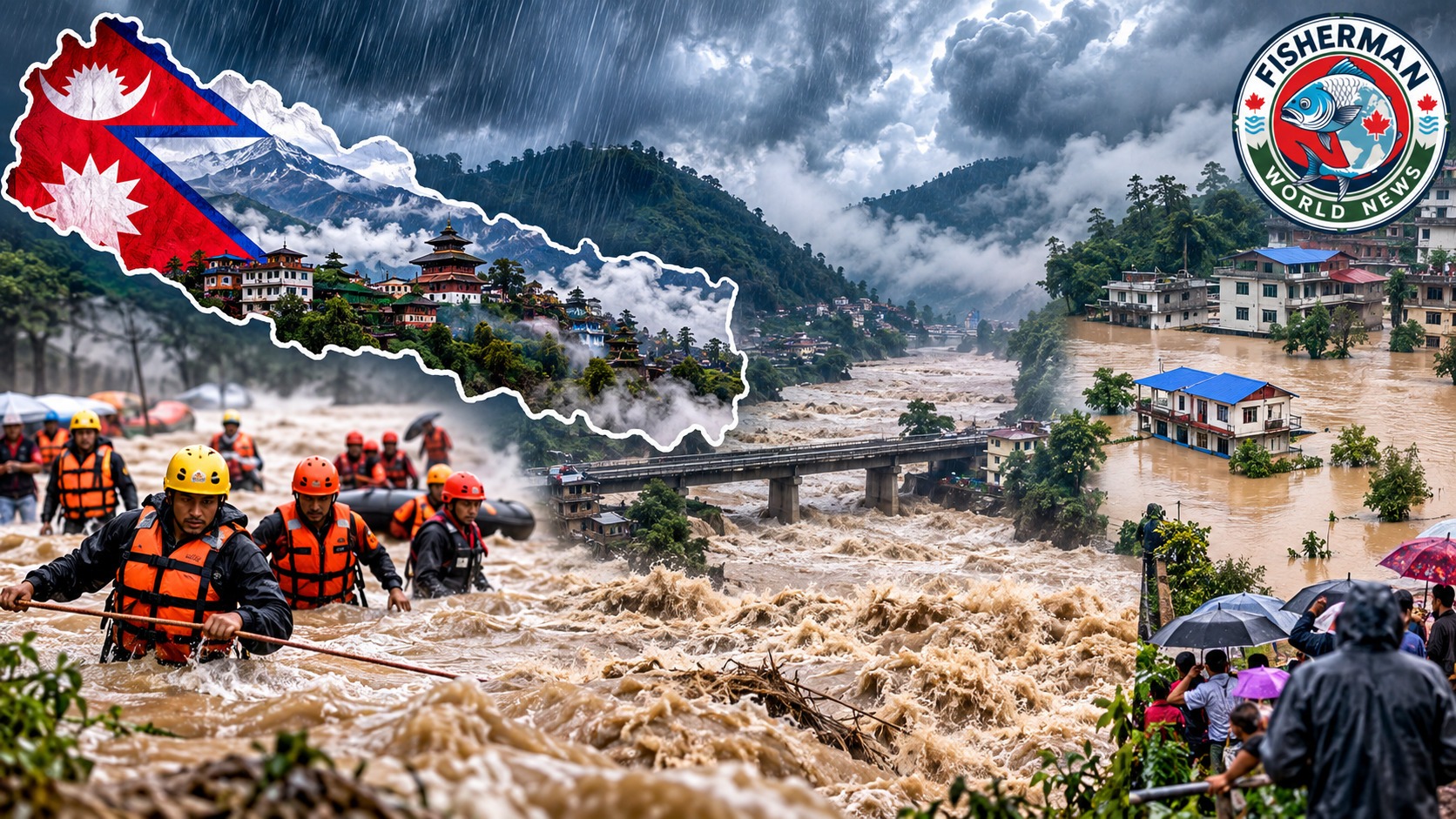नेपाल में लगातार बारिश