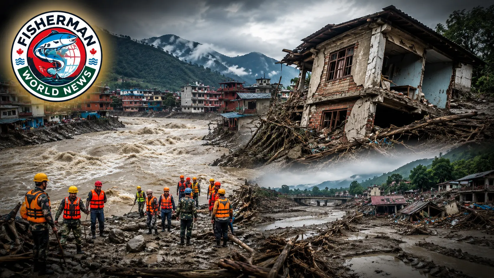 नेपाल जलप्रलय के बीच देवीघाट