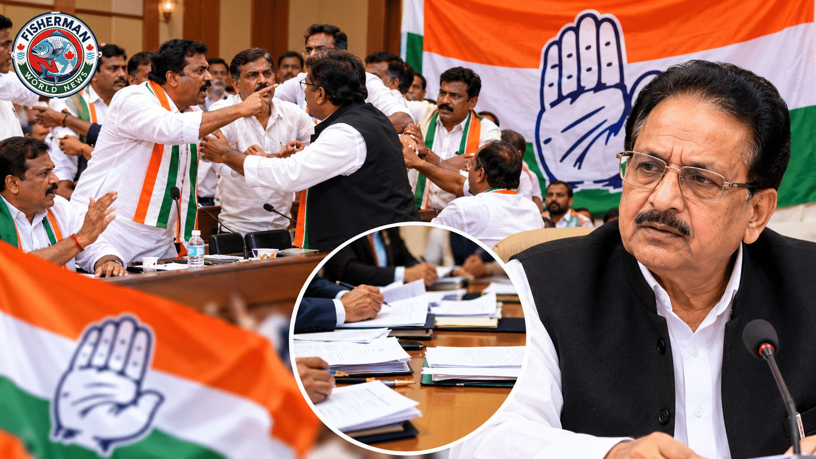 लखनऊ में कांग्रेस के हंगामे
