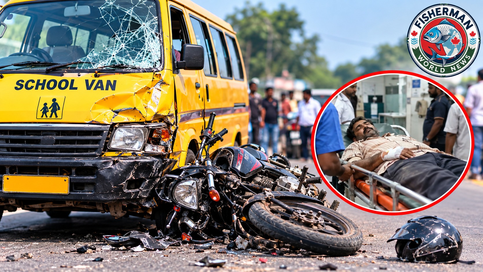 FAQ 1. हादसा कहां हुआ? हादसा गोरखपुर के धुरियापार-शाहपुर मार्ग पर कुआनो नदी के पुल के पास वासुदेवपुर क्षेत्र में हुआ। 2. हादसे में कौन घायल हुआ? उरुवा थाना क्षेत्र के कुरावल गांव निवासी 50 वर्षीय सलीम पुत्र मन्नान घायल हुए हैं। 3. दुर्घटना कैसे हुई? बताया गया कि बाइक सवार के सामने से आ रही निजी विद्यालय की वैन ने बाइक में टक्कर मार दी। 4. घायल को कहां ले जाया गया? घायल को पहले प्राथमिक स्वास्थ्य केंद्र उरुवा ले जाया गया, जहां प्राथमिक उपचार के बाद जिला अस्पताल गोरखपुर रेफर किया गया। 5. हादसे में बाइक की क्या स्थिति हुई? टक्कर इतनी जोरदार थी कि बाइक बुरी तरह क्षतिग्रस्त हो गई। 6. हादसा किस मार्ग पर हुआ? दुर्घटना धुरियापार-शाहपुर मार्ग पर कुआनो नदी के पुल के पास हुई।