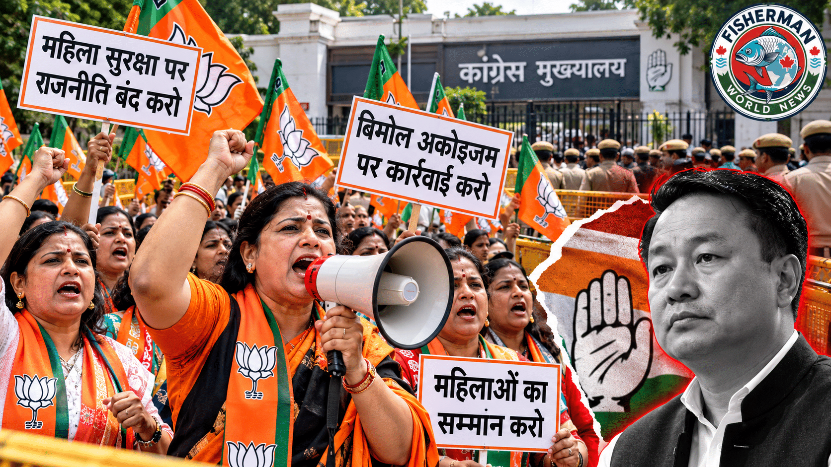 दिल्ली में भाजपा महिला मोर्चा