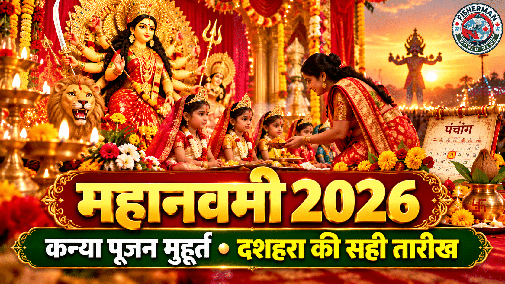 महानवमी 2026 पर कन्या पूजन