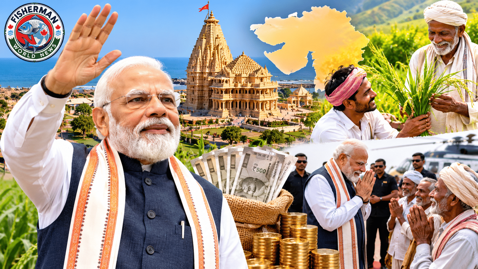 गुजरात दौरे में पीएम किसान
