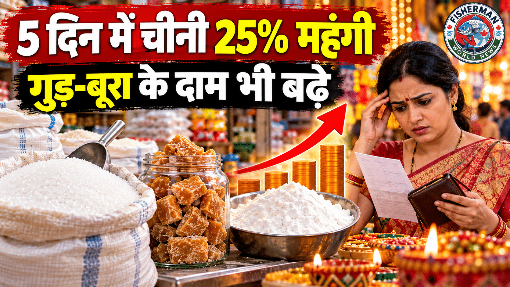 मुरादाबाद में चीनी के दाम