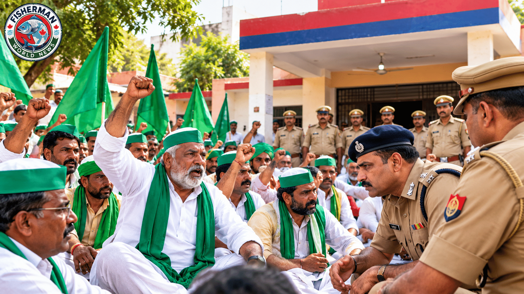 थाना नारखी परिसर में